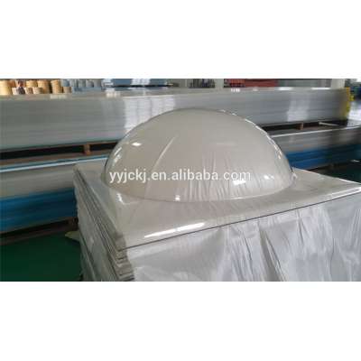 5mm round transparent pc skylight/ polycarbonate dome skylight