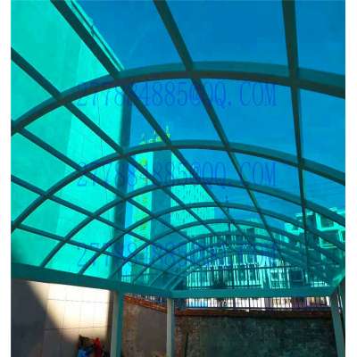 clear Makrolon polycarbonate hollow sheet for carport / hollow polycarbonate sheet for bus station booth