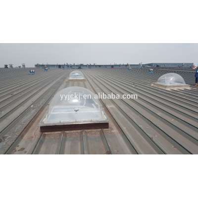 Customed roof steel frame polycarbonate solid skylight/ solid pc skylight